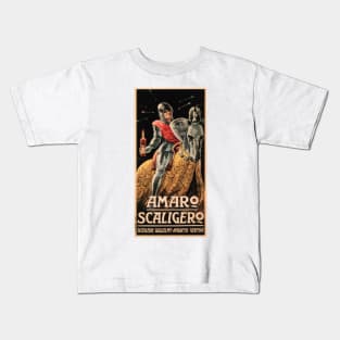 AMARO SCALIGERO by Attilio Bresciani Vintage Italian Liqueur Wine Advertisement Kids T-Shirt